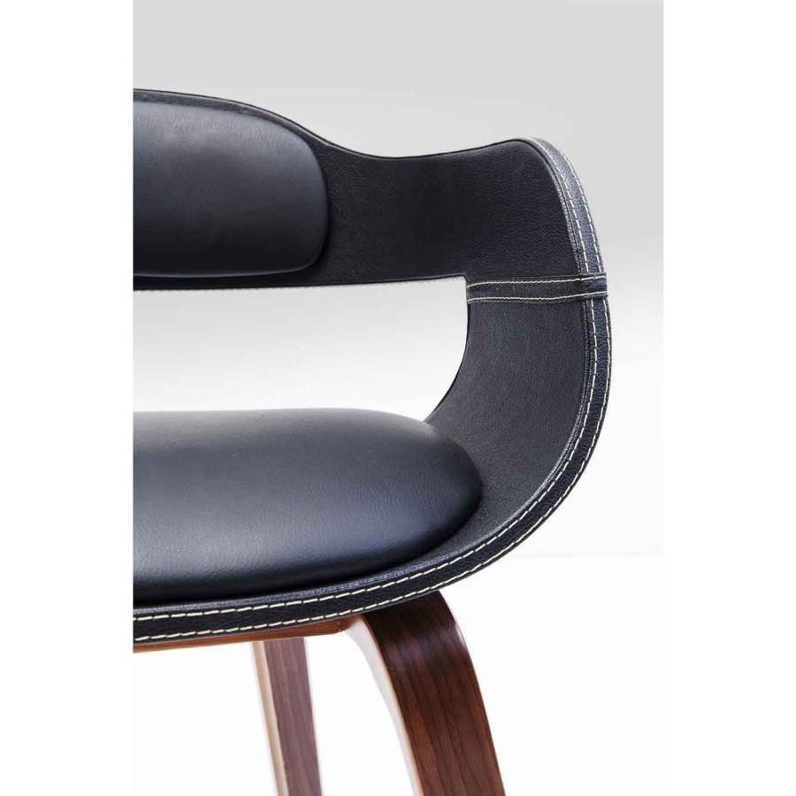 KARE DESIGN Costa matbordstol - lackerad valnöt och läder PU