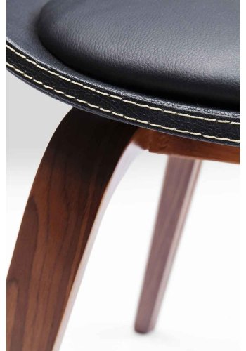 KARE DESIGN Costa matbordstol - lackerad valnöt och läder PU