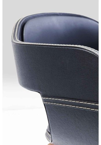 KARE DESIGN Costa matbordstol - lackerad valnöt och läder PU