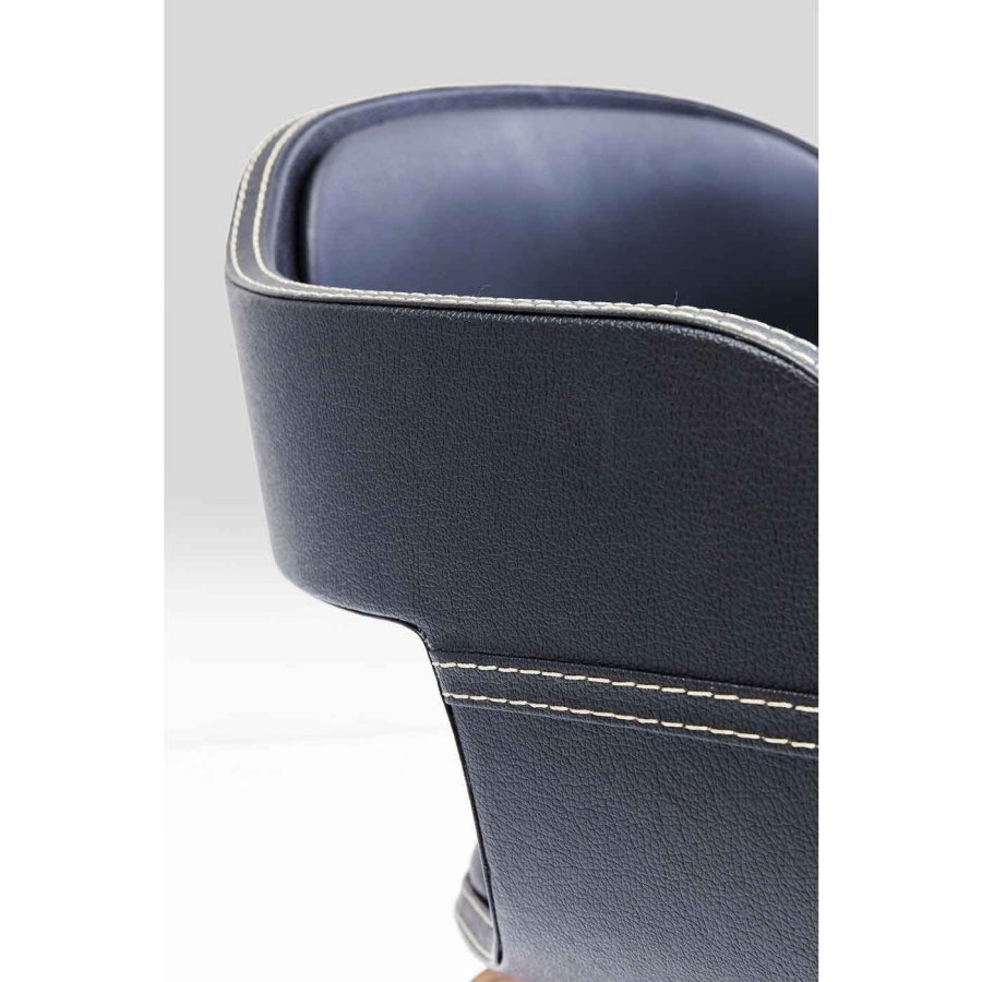 KARE DESIGN Costa matbordstol - lackerad valnöt och läder PU