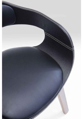 KARE DESIGN Costa matbordstol - lackerad valnöt och läder PU