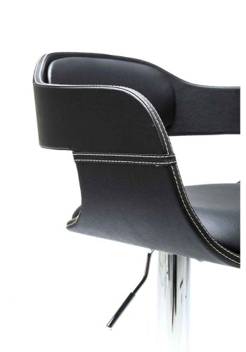 KARE DESIGN Costa barstol - svart läder PU, trä och metall