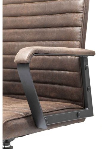 KARE DESIGN Labora skrivebordsstol, m. armln, vippefunktion - brun polyester, stl, polyamid nylon