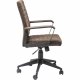 KARE DESIGN Labora skrivebordsstol, m. armln, vippefunktion - brun polyester, stl, polyamid nylon