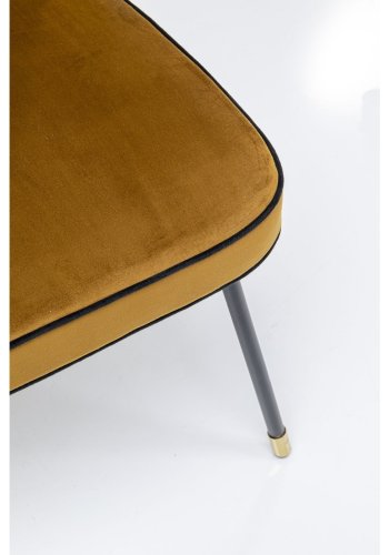 KARE DESIGN Irina spisebordsstol - brun velour og stl