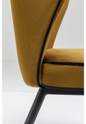 KARE DESIGN Irina spisebordsstol - brun velour og stl
