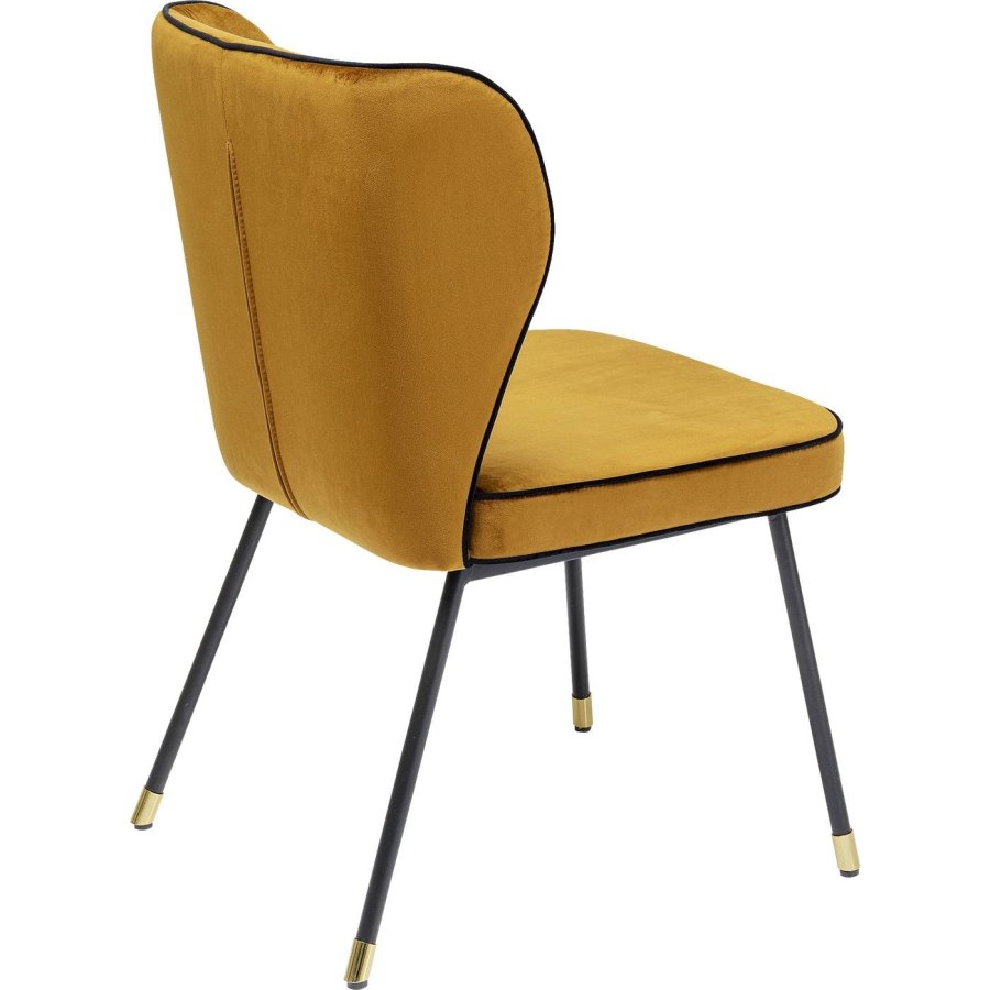KARE DESIGN Irina spisebordsstol - brun velour og stl