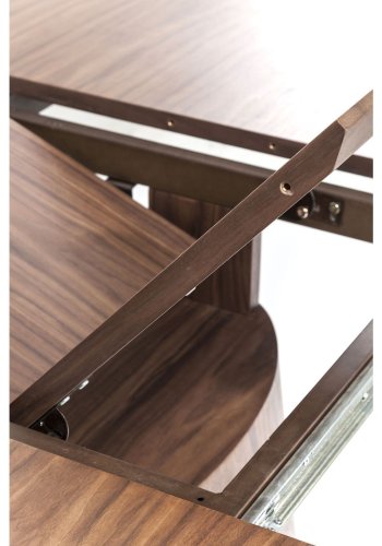 KARE DESIGN Extension Benvenuto ovalt spisebord - valnttfinish, med sommerfugltopp (200(50)x110)