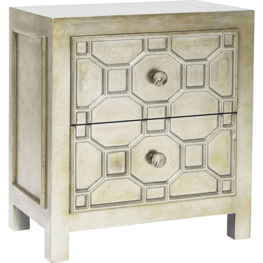 KARE DESIGN Alhambra nattbord - slv, m. 2 skuffer