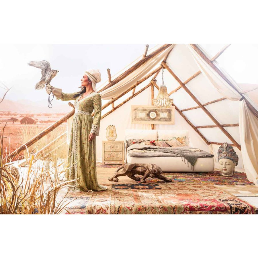 KARE DESIGN Alhambra nattbord - slv, m. 2 skuffer