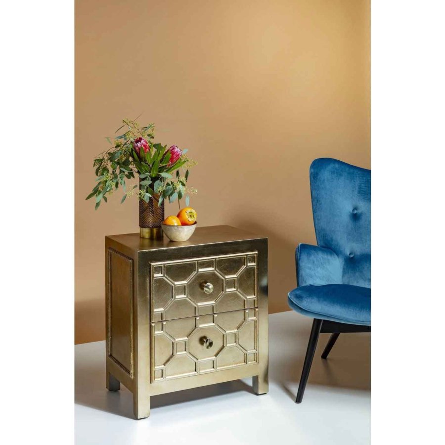 KARE DESIGN Alhambra nattbord - slv, m. 2 skuffer