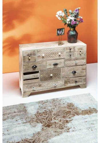 KARE DESIGN Puro kommode - mangotr, m. 14 skuffer