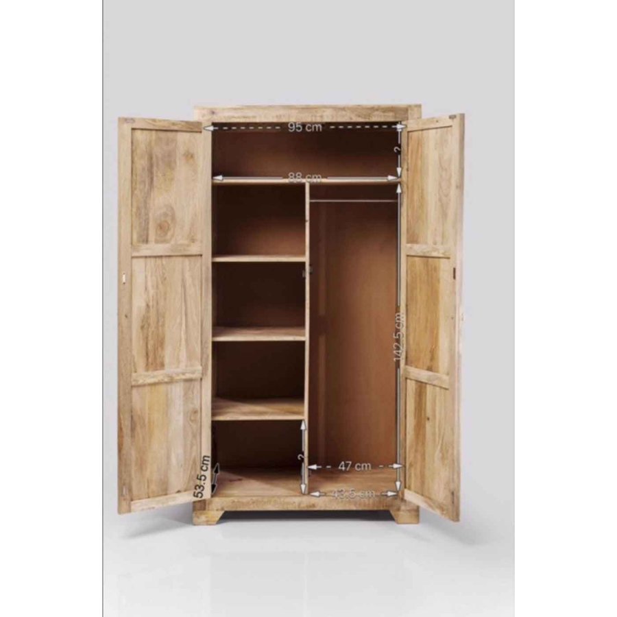 KARE DESIGN Puro Kleiderschrank - Mangoholz, m. 2 Türen