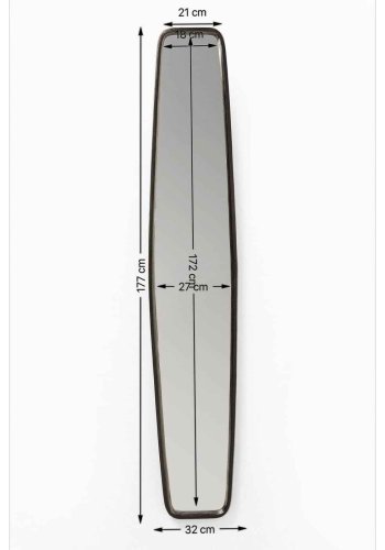 KARE DESIGN Clip Brass vgspejl, rektangulr - spejlglas og messing aluminium (177x32)