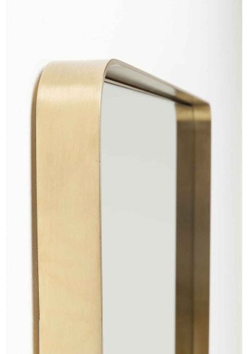 KARE DESIGN Curve vgspejl, rektangulr - spejlglas og messing stl (120x80)