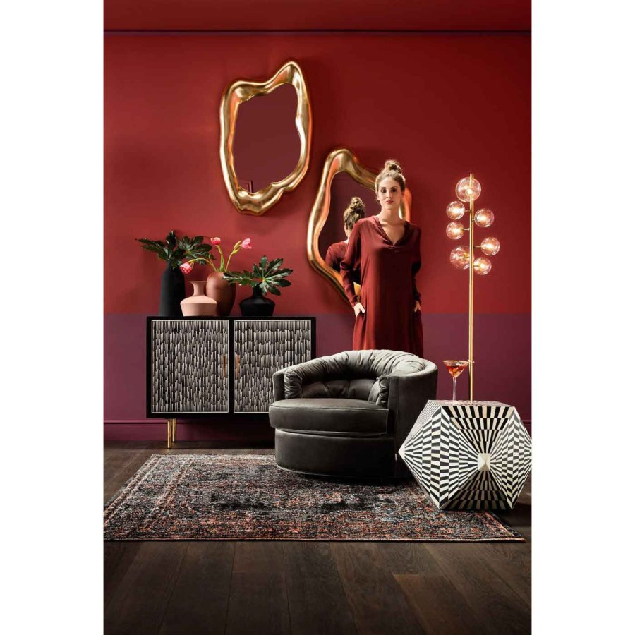 KARE DESIGN Hologram Guld vgspejl - spejlglas og guld polyurethan (117x68)