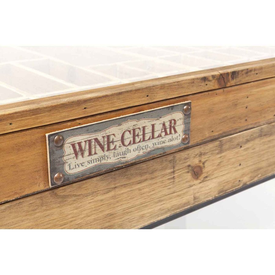 KARE DESIGN Collector salongbord, med oppbevaring - klart glass og naturlig grantre (122x55)