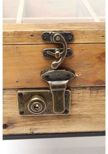 KARE DESIGN Collector salongbord, med oppbevaring - klart glass og naturlig grantre (122x55)