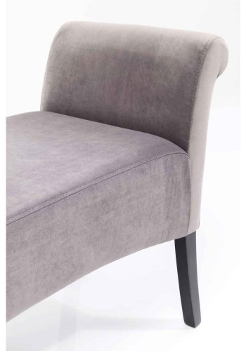 KARE DESIGN Motley benk, med armlener - slvgr polyesterflyel og bk (107x38) 