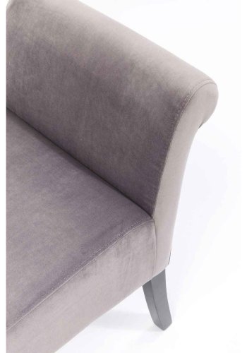 KARE DESIGN Motley benk, med armlener - slvgr polyesterflyel og bk (107x38) 