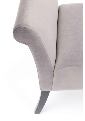 KARE DESIGN Motley benk, med armlener - slvgr polyesterflyel og bk (107x38) 