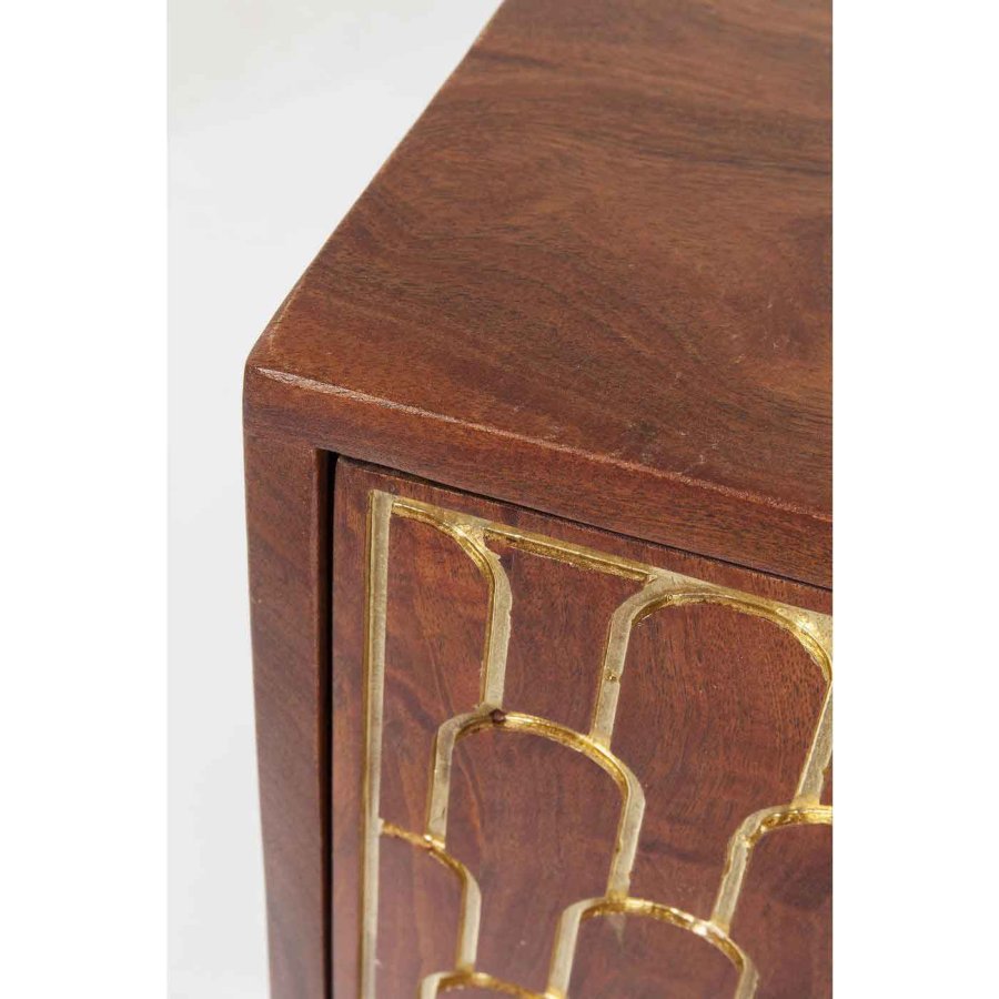 KARE DESIGN Muskat sknk, m. 2 lger - guld og brun mangotr