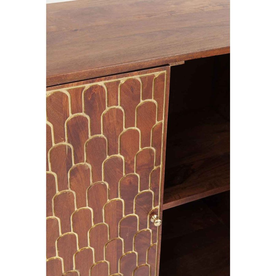 KARE DESIGN Muskat sknk, m. 2 lger - guld og brun mangotr