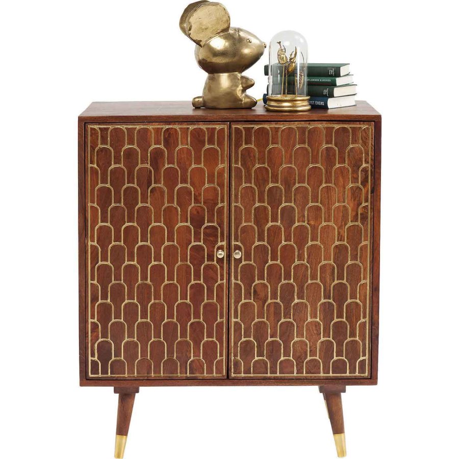 KARE DESIGN Muskat sknk, m. 2 lger - guld og brun mangotr