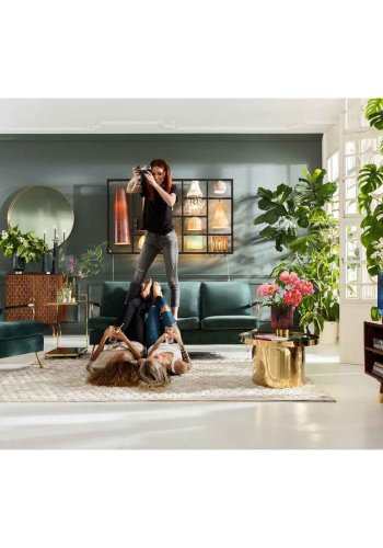 KARE DESIGN Muskat sknk, m. 2 lger - guld og brun mangotr