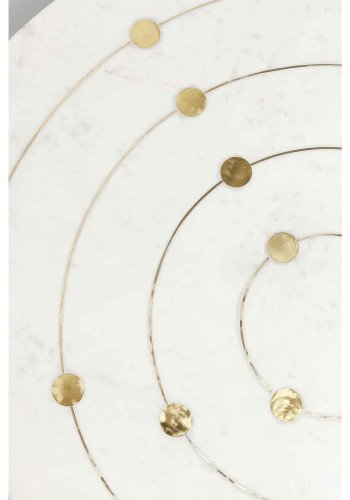 KARE DESIGN Mystic sidebord, rund - marmor og messing stl (st af 2)