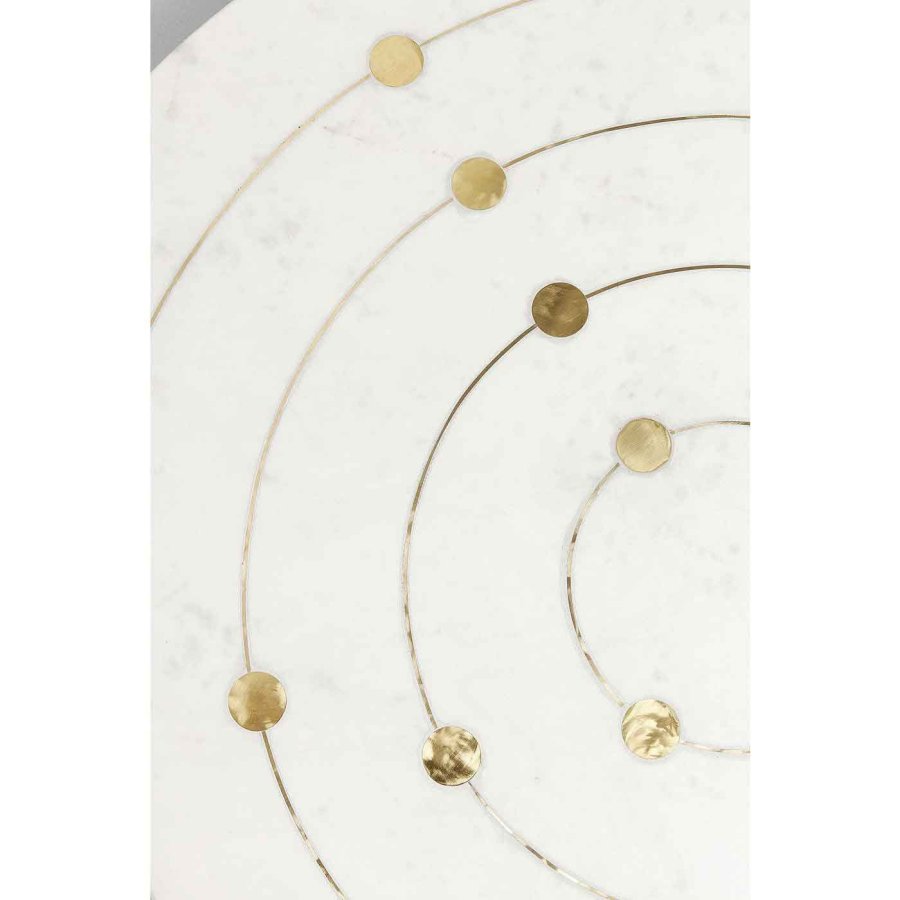 KARE DESIGN Mystic sidebord, rund - marmor og messing stl (st af 2)