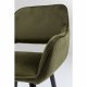 KARE DESIGN San Francisco spisebordsstol - mrkegrn polyester og stl, m. armln