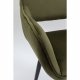 KARE DESIGN San Francisco spisebordsstol - mrkegrn polyester og stl, m. armln