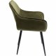 KARE DESIGN San Francisco spisebordsstol - mrkegrn polyester og stl, m. armln