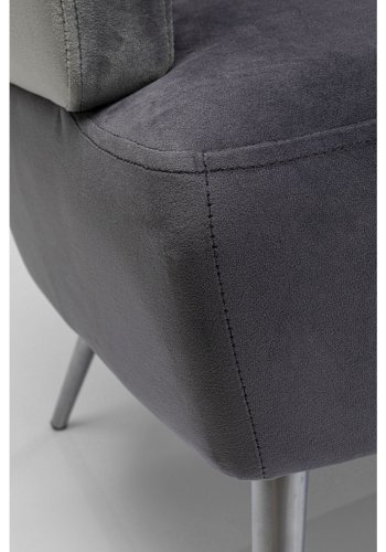 KARE DESIGN Sandwich sofa - gr/slv polyester/stl