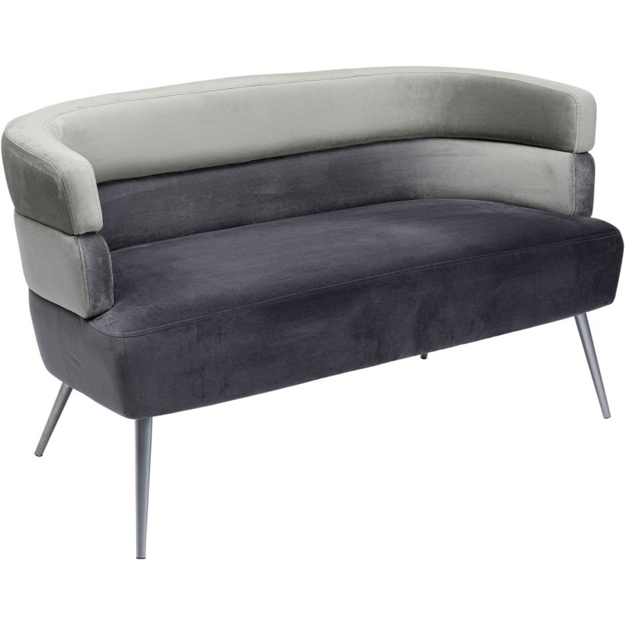 KARE DESIGN Sandwich sofa - gr/slv polyester/stl