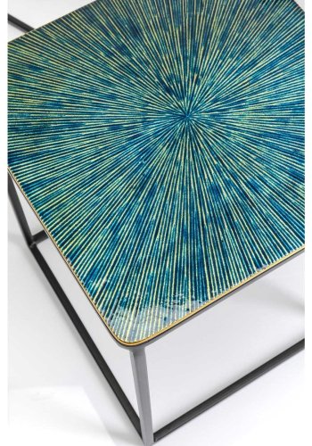 KARE DESIGN Ray indskudsbord - hvid/brun/grn aluminium og stl, (st á 3)