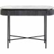 KARE DESIGN oval Glenn konsolbord, m. 2 skuffer - marmor, mangotr og stl (100x32)