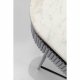 KARE DESIGN oval Glenn konsolbord, m. 2 skuffer - marmor, mangotr og stl (100x32)