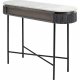 KARE DESIGN oval Glenn konsolbord, m. 2 skuffer - marmor, mangotr og stl (100x32)