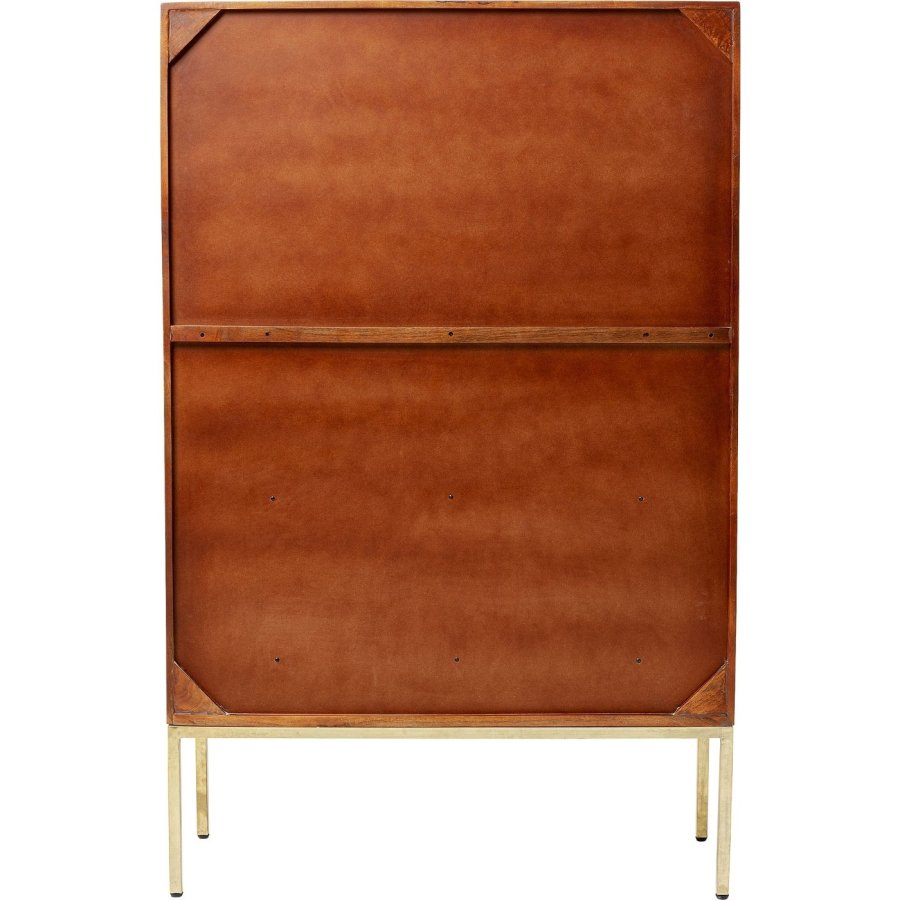 KARE DESIGN Muskat garderobeskab, m. 2 lger og 2 skuffer - mangotr og messing stl