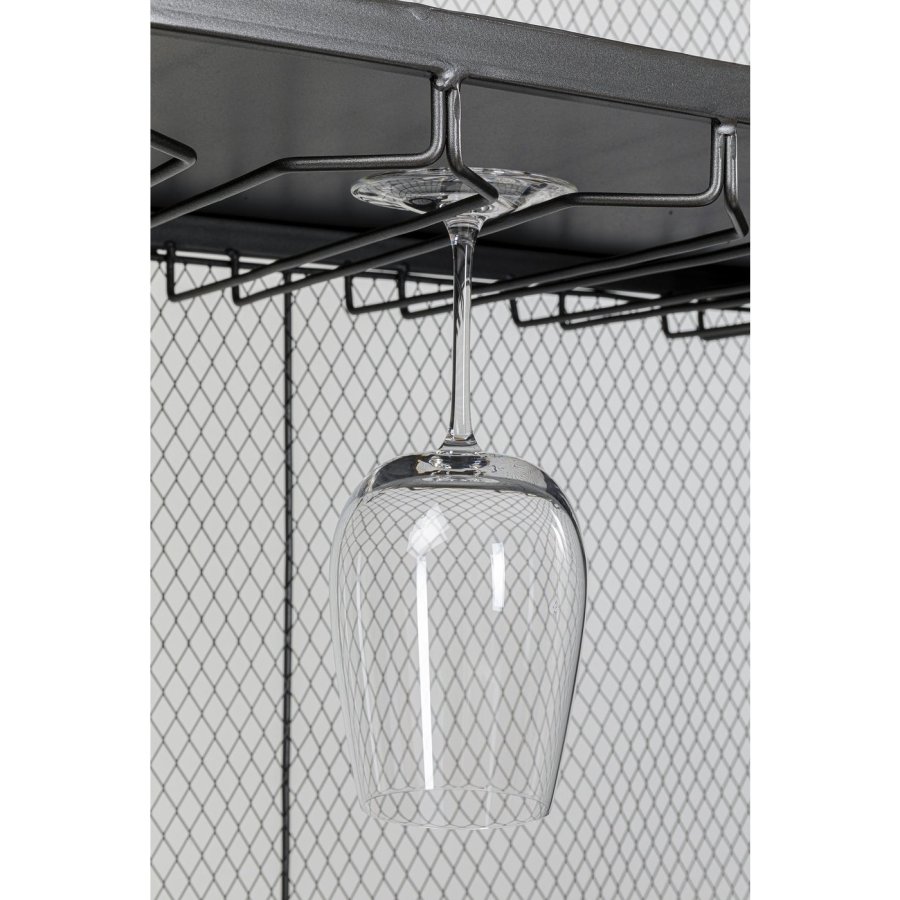 KARE DESIGN Vinoteca fat, med bord, 3 hyller, skuff, holder for glass mm. - stl og solid gran