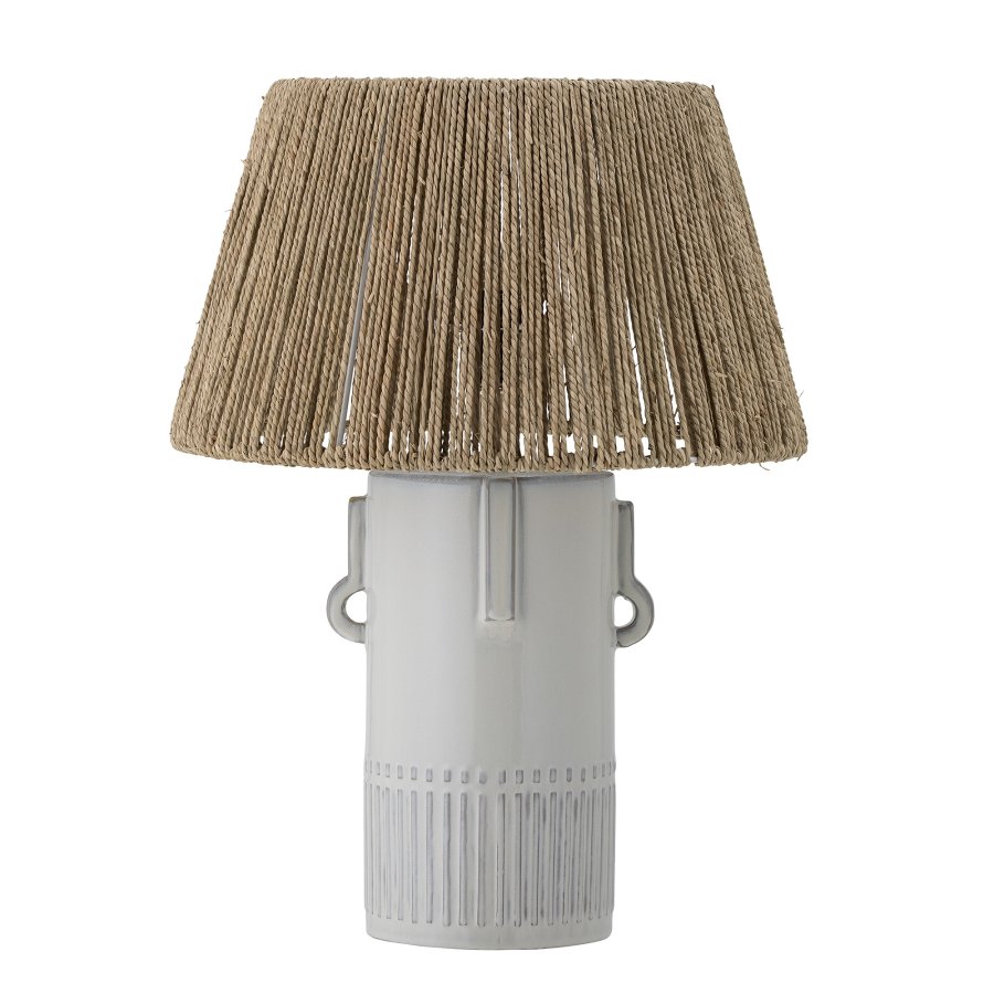 BLOOMINGVILLE Rama bordlampe - jute og hvitt steinty