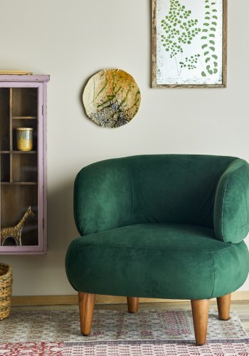 CREATIVE COLLECTION Ruperta lenestol, grnn, polyester