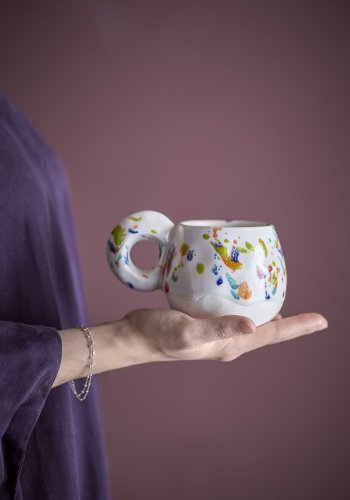 BLOOMINGVILLE Freckles Tasse, Rot, Steingut (T10xH9 cm, 4er Set)