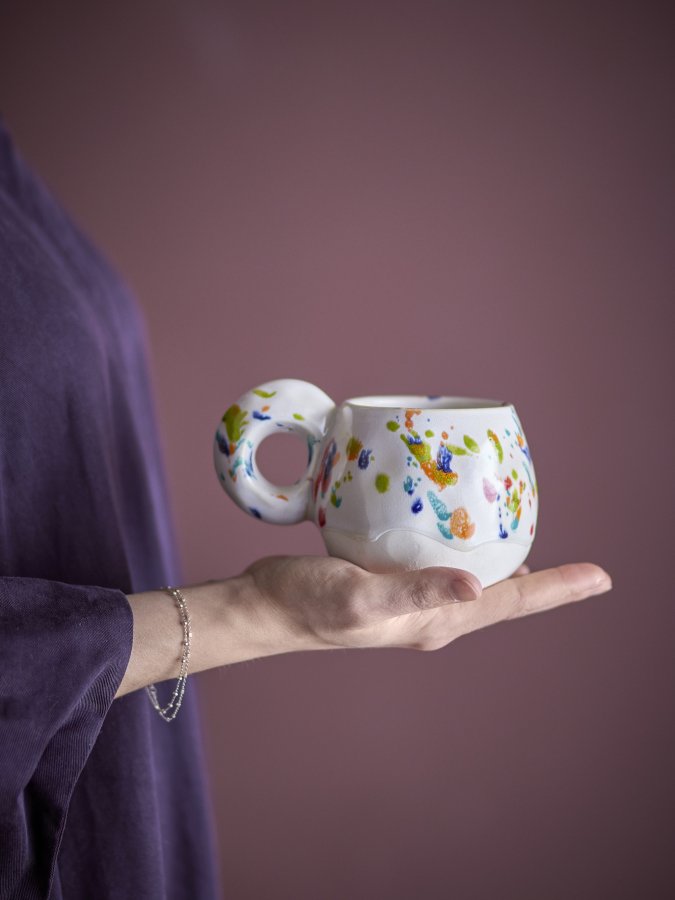 BLOOMINGVILLE Freckles Tasse, Rot, Steingut (T10xH9 cm, 4er Set)