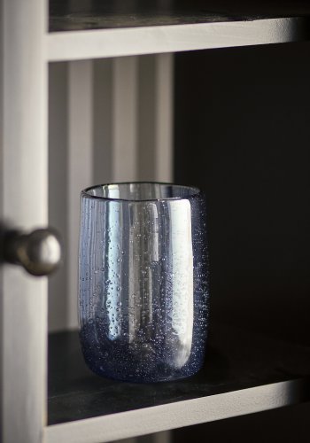 CREATIVE COLLECTION Tabby Trinkglas, Blau, Glas (D7xH10,5 cm, 4er Set)