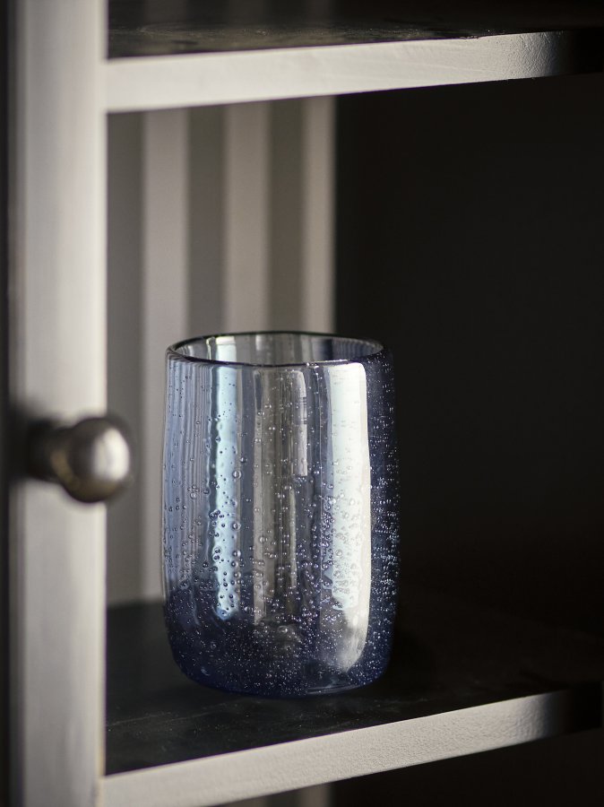 CREATIVE COLLECTION Tabby Trinkglas, Blau, Glas (D7xH10,5 cm, 4er Set)