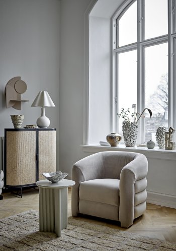 BLOOMINGVILLE Joel loungestol, m. armln - gr polyester (L78xH76xB78)