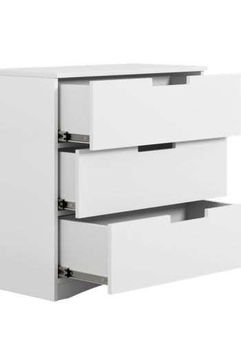 Classic barnbyr, med 3 ldor - vit laminat